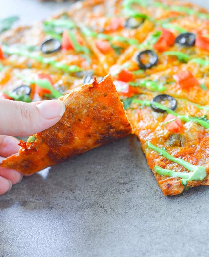 Keto Chicken Crust Pizza - Low Carb Taco Pizza