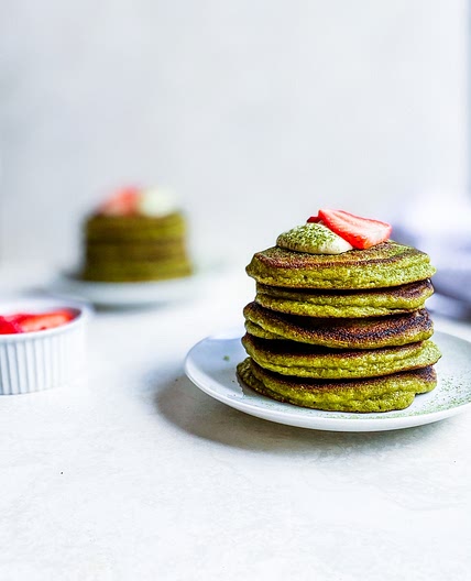 Gluten Free Matcha Pancakes