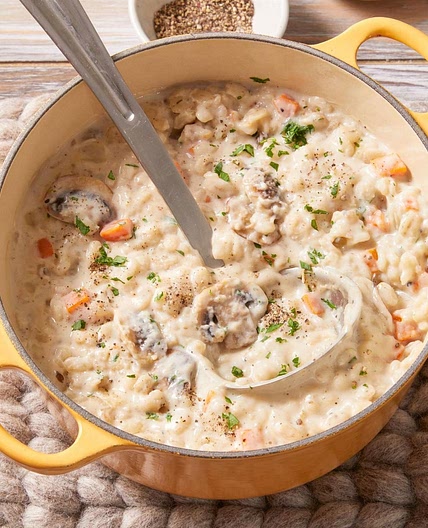Easy Mushroom Barley Soup