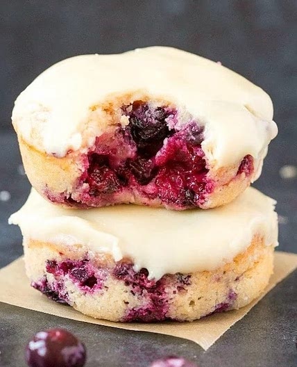 Baked Blueberry Donuts