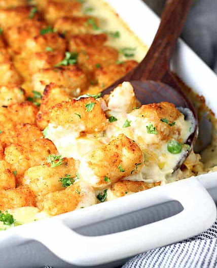 Tater Tot Chicken Pot Pie
