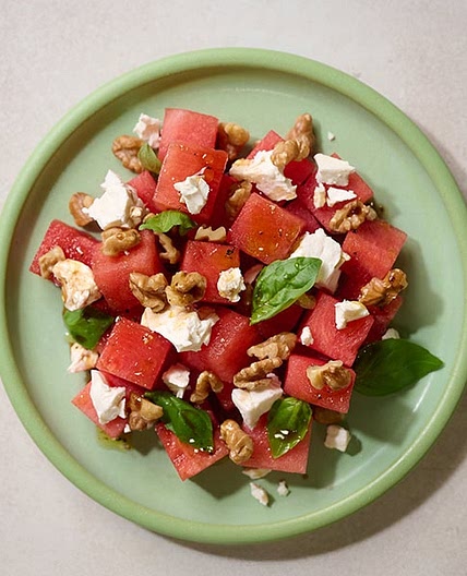Watermelon, Feta, and Walnut Salad