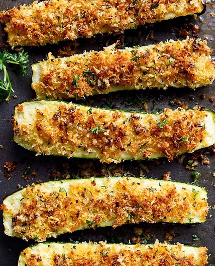 Crispy Stuffed Zucchini