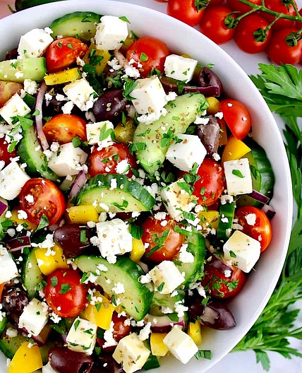 Keto Greek Salad and Dressing