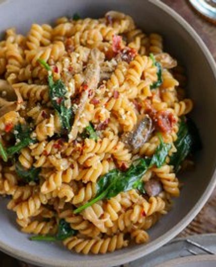 One-Pot Creamy Mushroom Fusilli