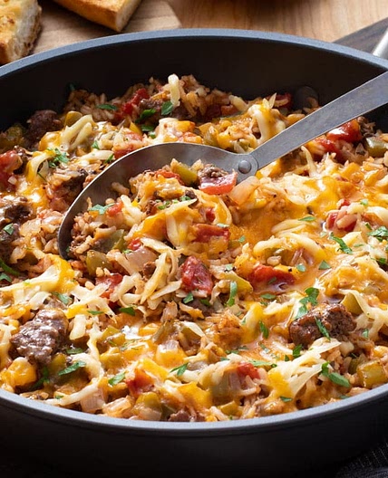 Ground Beef and Rice Skillet Recipe