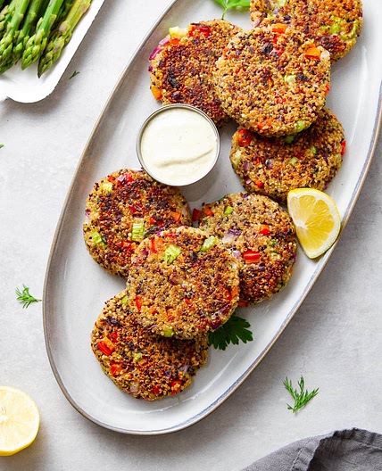 Cajun Quinoa Cakes + Lemon-Dill Remoulade