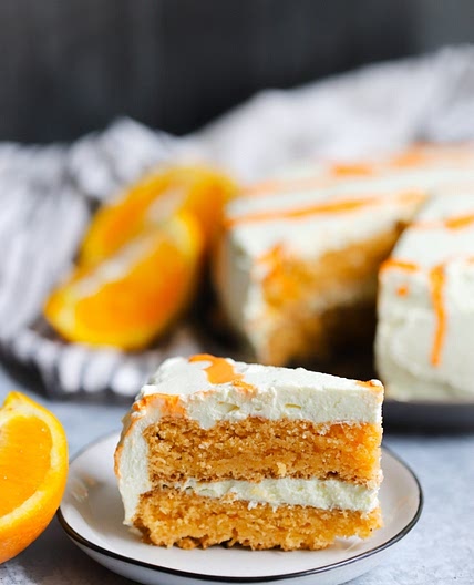 Low Carb Orange Creamsicle Cake