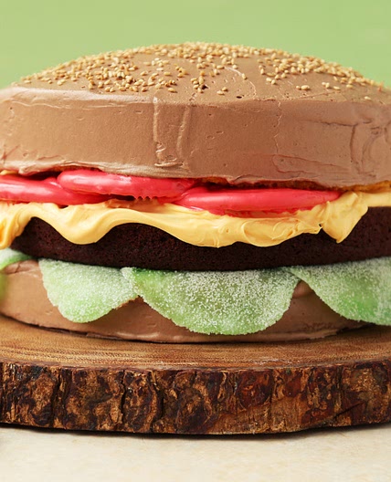 April Fools' Day Cheeseburger Cake