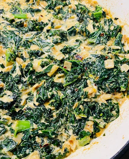 Creamy Lemon Parmesan Kale