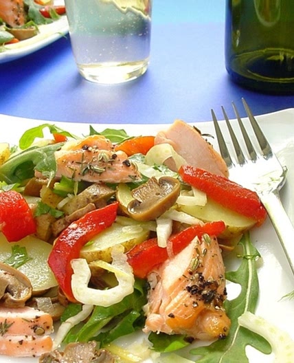 Roasted Salmon Salad