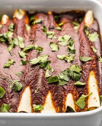 Black Bean and Avocado Enchiladas