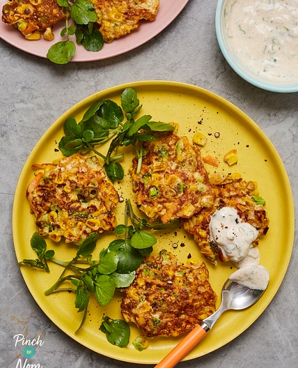 Broccoli and Sweetcorn Fritters | Slimming & Weight Watchers Friendly