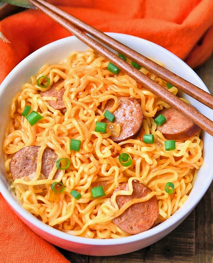 Sausage Ramen Loaded Ramen Bowl