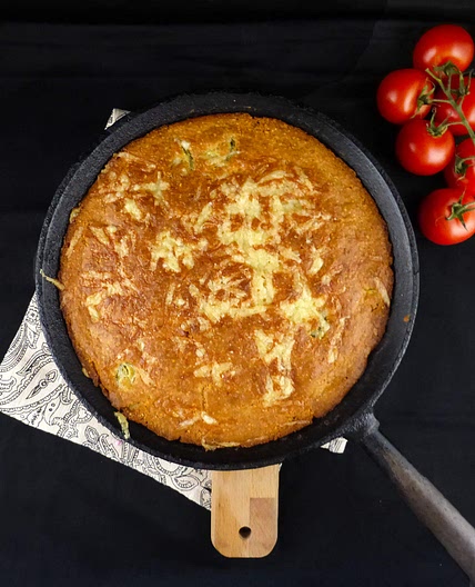 Spelt Jalapeño Cornbread (less sugar)