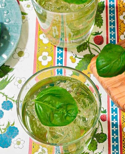 Basil Vodka Gimlet Cocktail