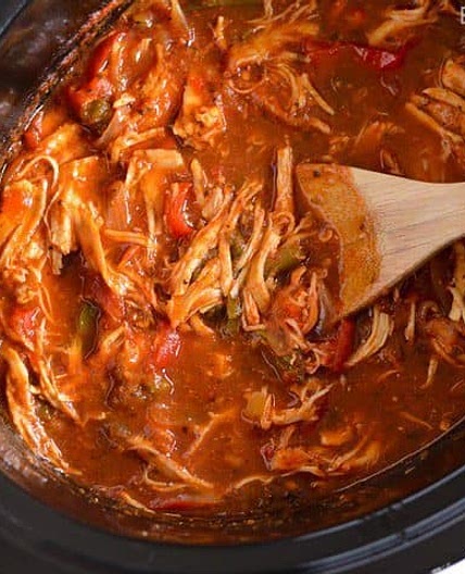 Slow Cooker Italian Chicken and Peppers