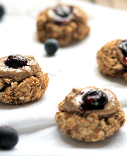 Banana & Peanut Butter Breakfast Thumbprint Cookies for Babies
