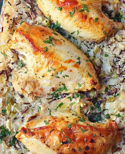 Chicken and Wild Rice Bake