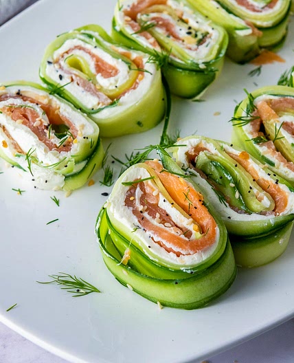 Cucumber Smoked Salmon Rolls