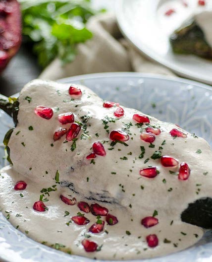 Vegan Chiles en Nogada
