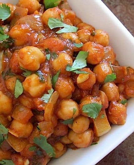 Quick Curried Chick Peas