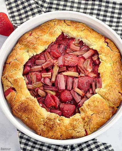 Gluten-Free Strawberry Rhubarb Galette