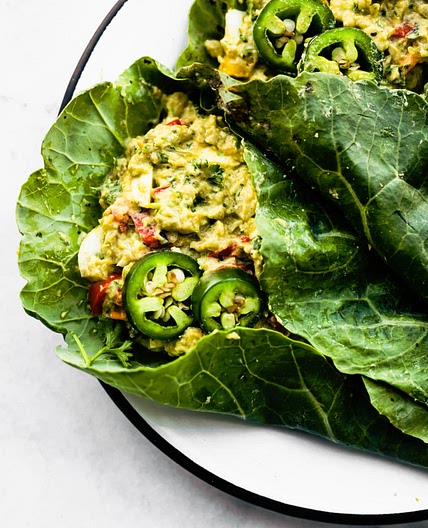 Mexican Avocado Egg Salad Wraps