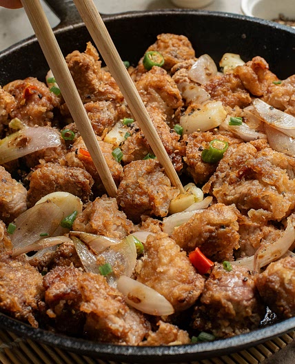 Salt and Pepper Pork Chop Bites