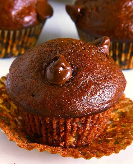 Eggless Double Chocolate Banana Muffins