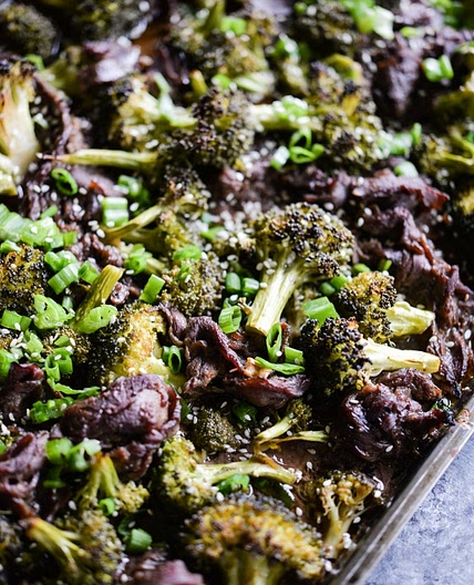 Teriyaki Beef Sheet Pan Dinner