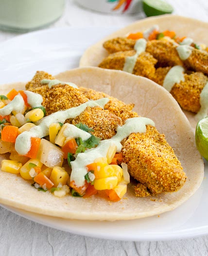 Cornmeal Baked Avocado Tacos