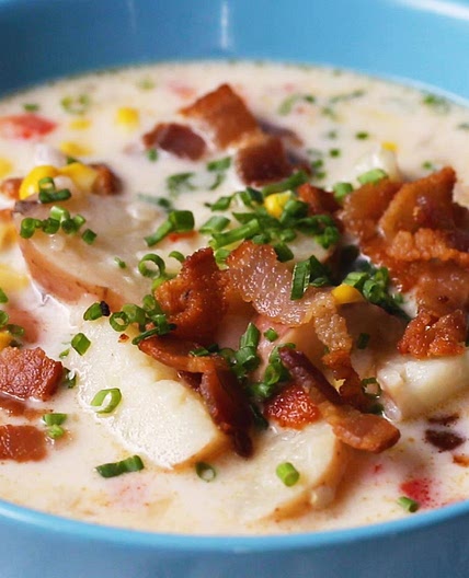 Instant Pot Summer Corn And Bacon Soup Recipe by Tasty