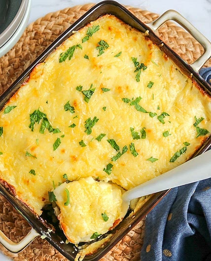 Ovenschotel met prei en kerrie