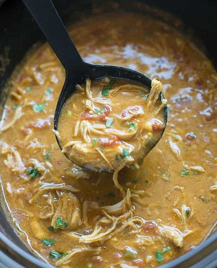 Slow Cooker King Ranch Chicken Soup