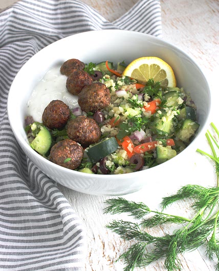 AIP Greek Meatball Salad