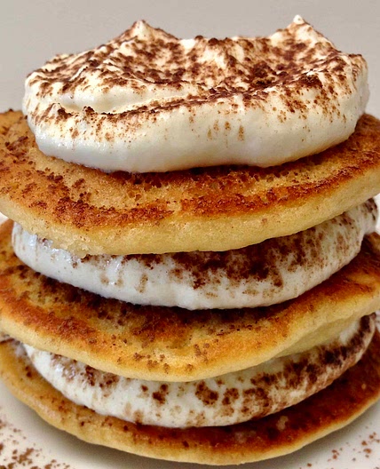 Keto Tiramisu Pancakes