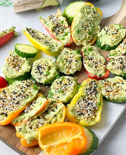 Avocado Cream Cheese Veggie Bites