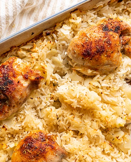 One-Pan Baked Chicken and Rice