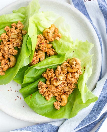 Cashew Chicken Lettuce Wraps