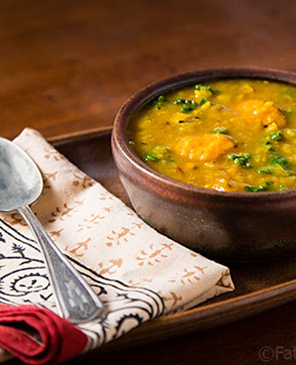 Yellow Split-Pea Soup with Sweet Potatoes and Kale