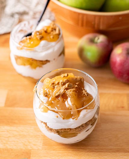 Dairy Free Caramel Apple Cheesecake Cups (Gluten Free)