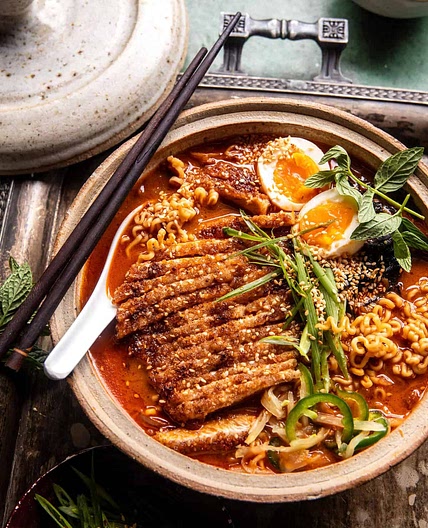 Sesame Peanut Chicken Katsu Ramen