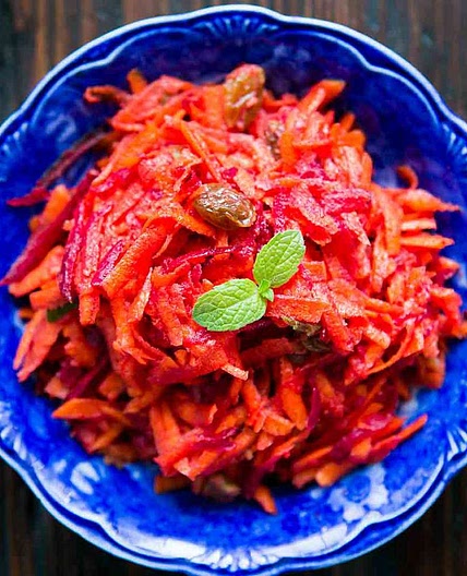 Moroccan Grated Carrot and Beet Salad