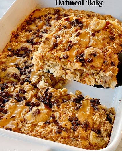 Peanut Butter Banana Oatmeal Bake