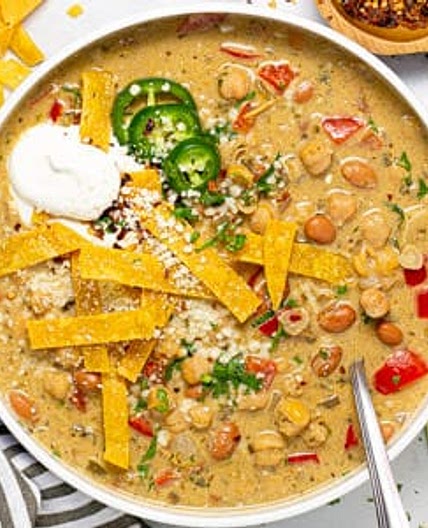 Vegan White Chickpea Chili