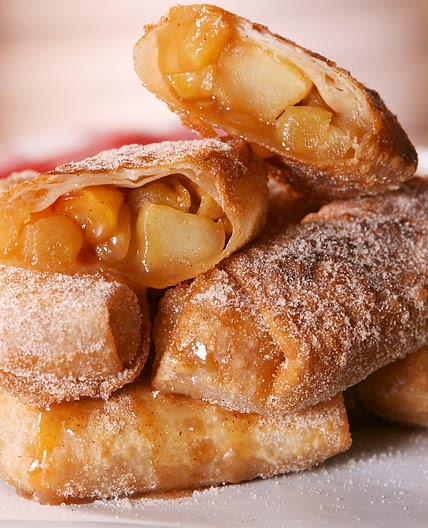 Caramel Apple Egg Rolls