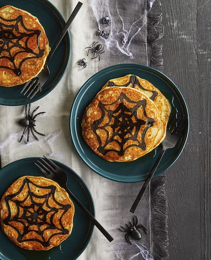 Halloween Spiderweb Pancakes