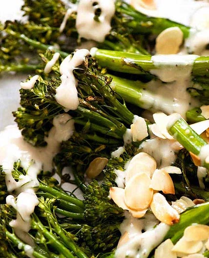 Roasted Broccolini with Tahini Sauce
