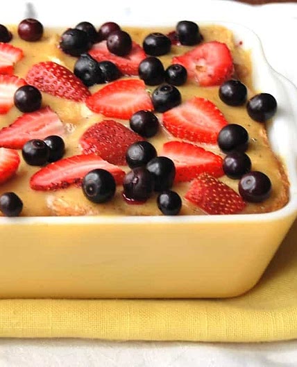 Vegan PB&J Bread Pudding